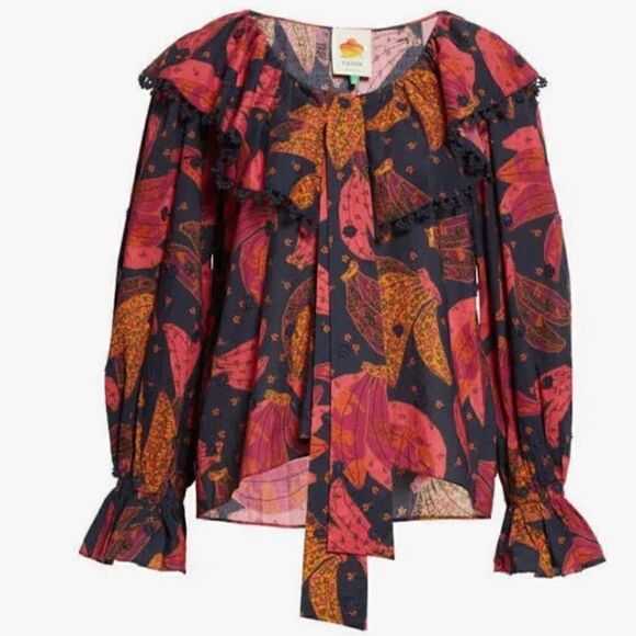 FARM RIO Patchwork Banana Blouse Size XS - Picture 2 of 11